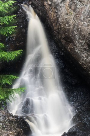Photo for Waterfall with green tree at side. - Royalty Free Image