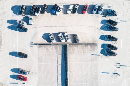 Photo for Cars parked on roof of parking place - Royalty Free Image