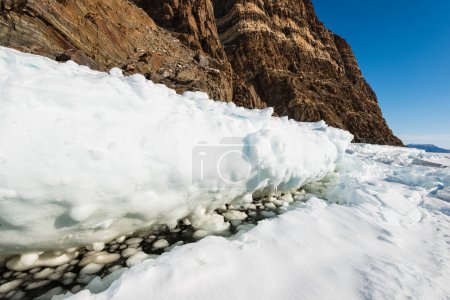 Téléchargez les photos : Neige et glace sur mer gelée. Groenland - en image libre de droit
