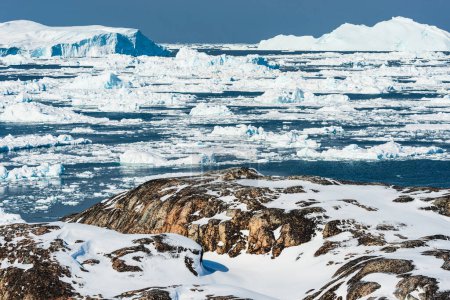 Photo for Icebergs at Ilulissat Fjord on the western coast of Greenland. - Royalty Free Image