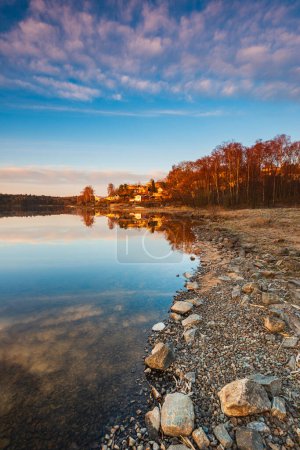 Photo for Still lake at the shoreline - Royalty Free Image