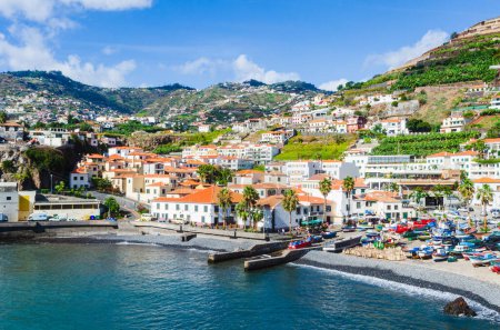 Photo for Harbor and village of Camara de Lobos, Madeira - Royalty Free Image