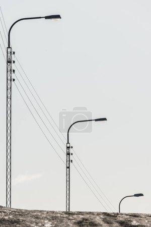 Photo for Street lamps in a row - Royalty Free Image