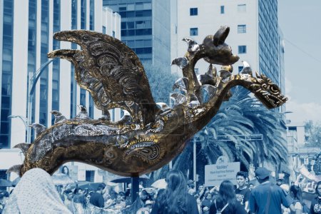 Photo for Alebrije, dragon statue in the city of Mexico - Royalty Free Image