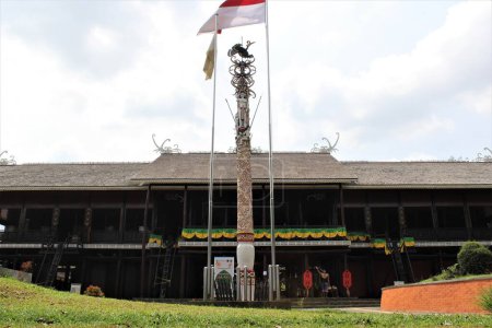 Photo for Jakarta, indonesia-23 april 2023 : monument taman mini indonesia indah anjungan kalimantan timur - Royalty Free Image