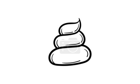 Illustration for Hand drawn dung on white background - Royalty Free Image