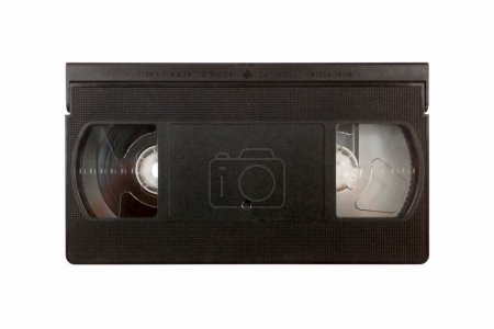 Photo for Studio shot of a vintage VHS tape from the nineties isolated on a white background. - Royalty Free Image