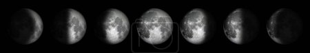 Foto de Digitally generated photograph of the moon phases. - Imagen libre de derechos