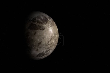 Téléchargez les photos : Digitally generated photograph of the Ganymede, the moon of Jupiter. - en image libre de droit