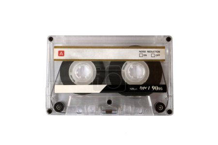 Photo for Studio shot of a vintage audio cassette from the eighties isolated on a white background. - Royalty Free Image