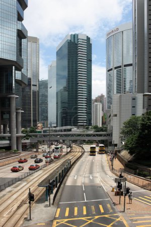 Foto de Vista del distrito de Wanchai en Hong Kong - Imagen libre de derechos