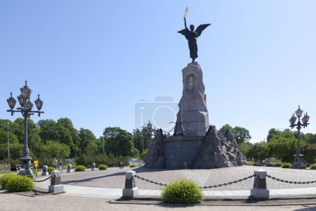 Photo for Tallinn, Estonia - June 16 2019: The Russalka Memorial is a bronze monument sculpted by Amandus Adamson, erected on 7 September 1902 in Kadriorg. - Royalty Free Image