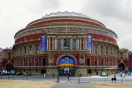 Photo for London, England - August 15 2006: The Royal Albert Hall is a concert hall on the northern edge of South Kensington, London, which holds the Proms concerts annually each summer since 1941. It has a capacity of up to 5,272 seats. - Royalty Free Image