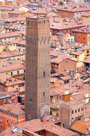 Photo for The Torre Prendiparte is one of the Towers of Bologna, a group of medieval structures in the old town. - Royalty Free Image