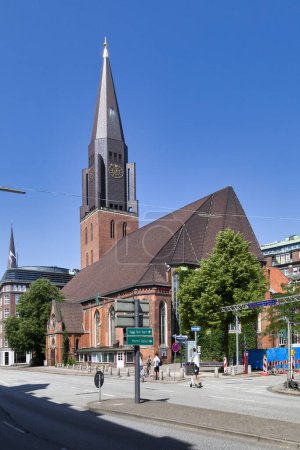 Photo for Hamburg, Germany - June 30 2019: St. James' Church (German: Hauptkirche St. Jacobi) is one of the five principal churches (Hauptkirchen) in the city. In 1529, it became a Lutheran church. - Royalty Free Image
