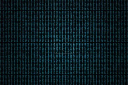Photo for Blue binary code background with a light effect in the center on a black background. - Royalty Free Image