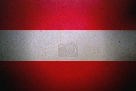 Photo for Austrian Flag printed on a paper sheet. - Royalty Free Image