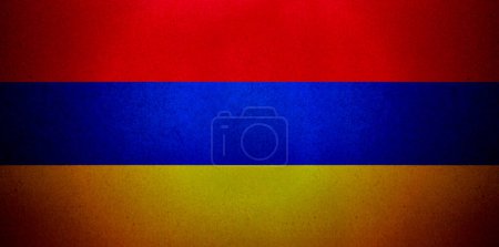 Bandera Armenia impresa en una hoja de papel.