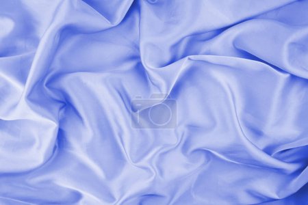 Photo for Blue chiffon fabric texture for background. Silk fabric. Selective focus. - Royalty Free Image