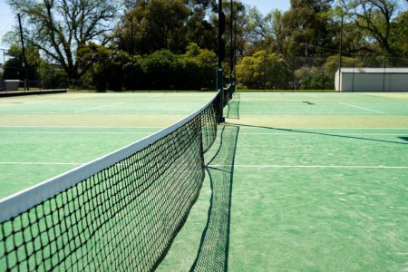 Photo for Synthetic tennis court at a tennis court in summer in australia outdoors - Royalty Free Image
