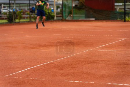 Photo for Close up of a clay tennis court in australia outdoors - Royalty Free Image