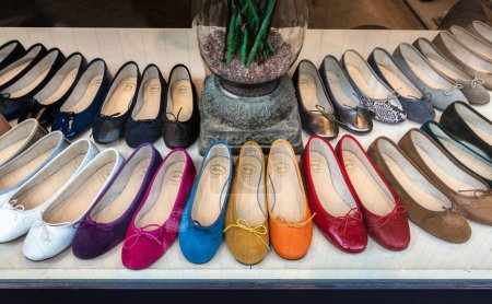 Photo for Zurich, Switzerland - July 10, 2022: Shown Day Shoes of the same model in different colors - Royalty Free Image