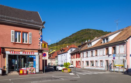 Photo for Vieux Thann, France - October 10, 2022: Vieux Tann is a small village in Alsace at the beginning of the famous wine route. - Royalty Free Image