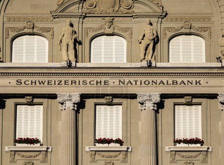 Photo for Bern, Switzerland - July 7, 2022: The building of the Swiss national Bank - Schweizerische Nationalbank - Royalty Free Image