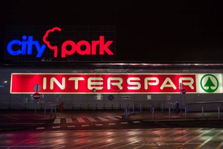 Photo for Ljubljana, Slovenia - December 26, 2022: The Interspar hypermarket is also located in the City Park complex in Ljubljana - Royalty Free Image