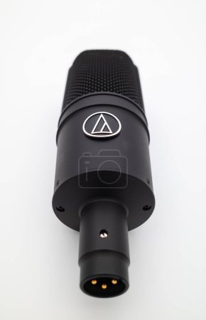 Photo for Zurich, Switzerland - December 21, 2022: Studio microphone large diaphragm cardioid Audio Technica AT 4033 - Royalty Free Image