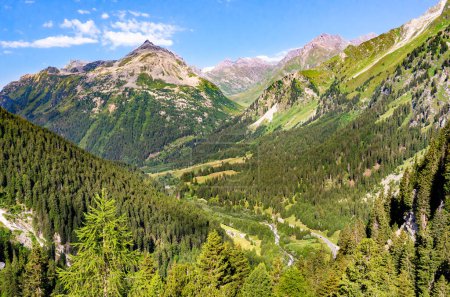 Photo for A stunning mountain landscape of the Maloja mountain pass in Switzerland - Royalty Free Image