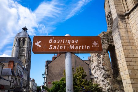 Photo for Tours, France - August 13, 2023: The church of Saint-Martin is a Roman Catholic basilica dedicated to Saint Martin in Tours. - Royalty Free Image