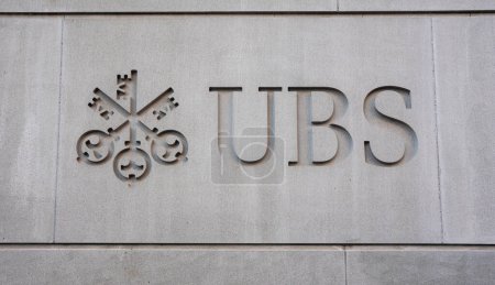Photo for Zurich, Switzerland - November 23, 2023: Union bank of Switzerland - UBS - multinational investment bank in Zurich-Altstetten. - Royalty Free Image