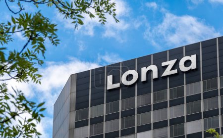 Photo for Basel, Switzerland - April 20, 2024: Lonza Group is a Swiss multinational, chemicals and biotechnology company, headquartered in Basel - Royalty Free Image
