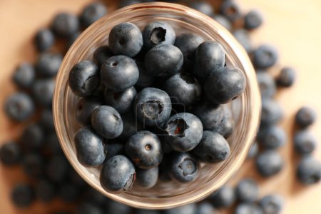 Photo for Close-up view of fresh fresh blueberries in a glass - Royalty Free Image