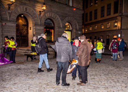 Foto de Protesta en Estocolmo, Suecia, contra la detención de extranjeros en Irán. - Imagen libre de derechos