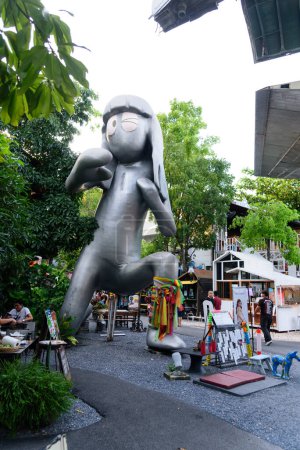 Photo for Bangkok , Thailand - 10 Oct, 2022: Big statue at Chang Chui street market - Royalty Free Image