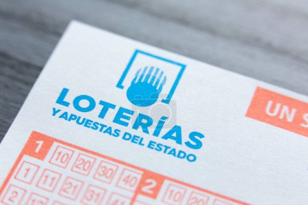 Foto de Detalle de un billete Loteria Primitiva correspondiente a Loterías y apuestas del Estado Español - Imagen libre de derechos