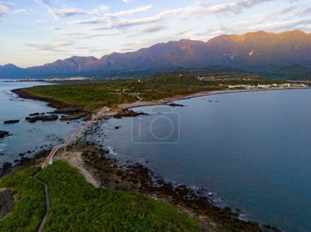 Photo for The sea on both sides with a continuous stretch of rocks and mountain - Royalty Free Image