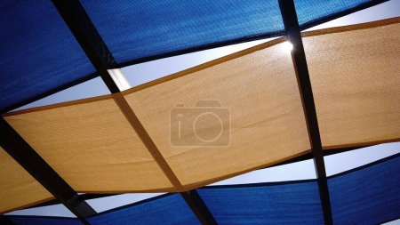 Photo for Abstract background of sun awning against the sun - Royalty Free Image