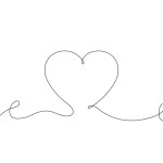 Heart continuous one line drawing. Valentines day concept. Love minimalist contour art. Vector