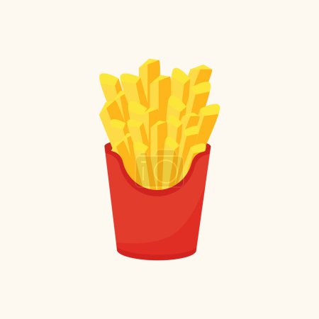 French fries design. Fast food. Vector