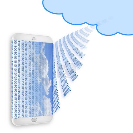 Téléchargez les photos : Stockage sécurisé sur le cloud de service - image concept de rendu 3d - en image libre de droit