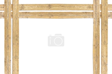 Foto de Valla de madera con tableros clavados - imagen conceptual con espacio de copia. - Imagen libre de derechos