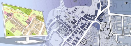 Concepto de Plan Urbano General Imaginario. Reglamentos de zonificación con distritos de zonificación, destinos urbanos, uso del suelo, áreas edificables y parcela