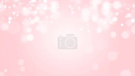 Abstract Beautiful White Bokeh Glitter Lights Pink Background. Defocused Effect Wallpaper, Celebration Christmas Backdrop.