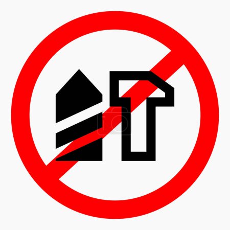 Illustration for Do not repair. Repair ban. No building work. Do not knock. Vector icon. - Royalty Free Image