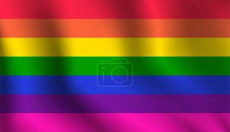 Illustration for LGBT Pride Month.Colorful rainbow color background. Vector. - Royalty Free Image