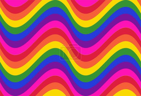 Ilustración de Mes del Orgullo LGBT. Patrón sin costura colorido fondo de color arco iris. Vector. - Imagen libre de derechos