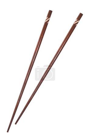 It is Wooden chop sticks isolated on white.